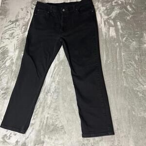 Levi's 511 Jeans Mens 40x30 Black Denim Red Tab Straight Leg Dark‎ Wash Outdoor